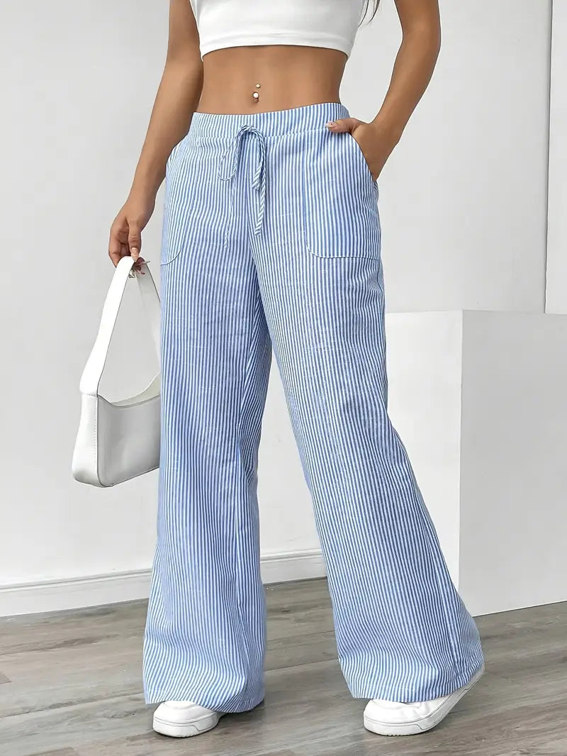 KARINA | STYLISH STRIPED PANTS - Ferlora