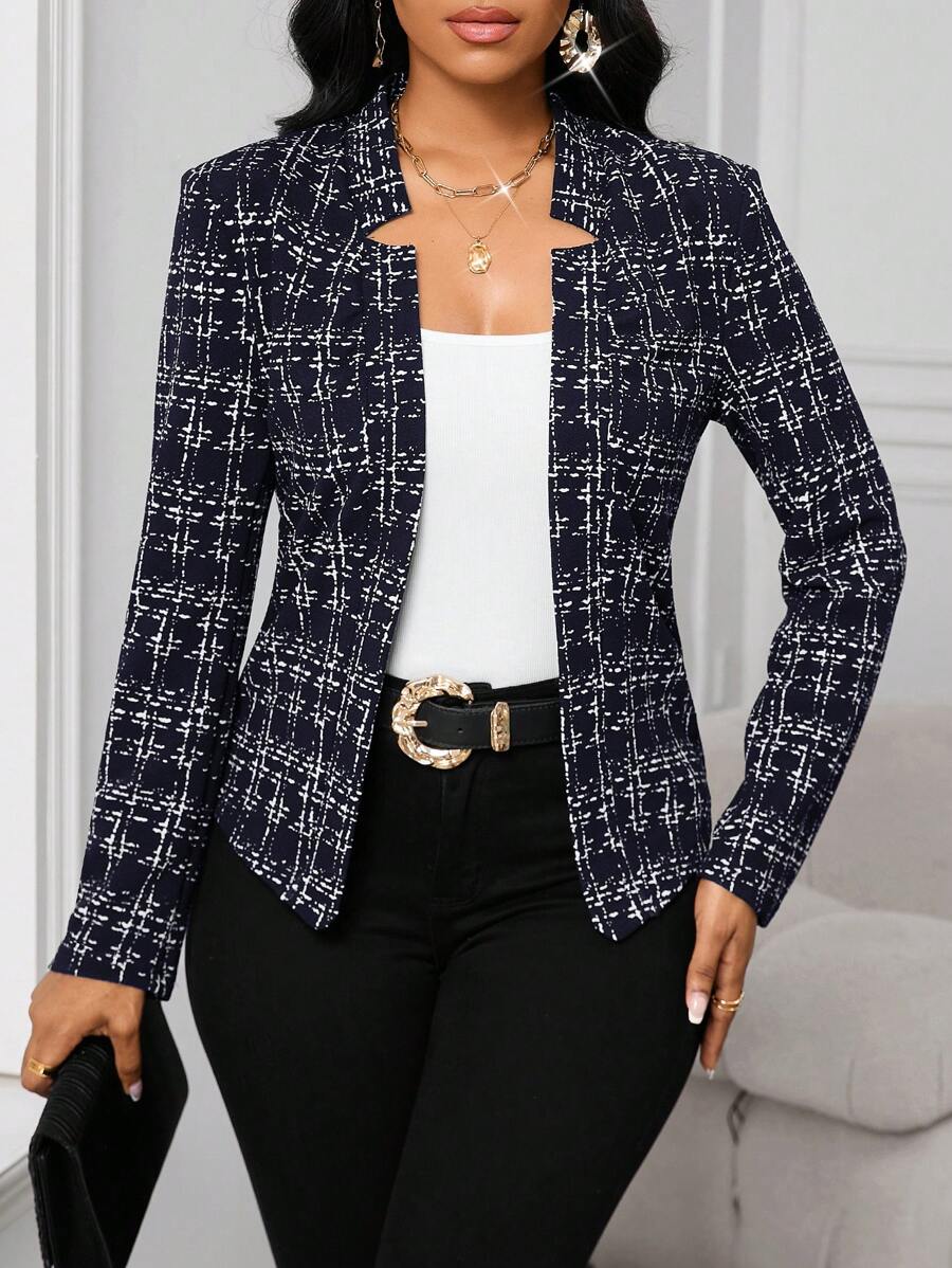 Ellie™ - Chic Plaid Blazer - Ferlora