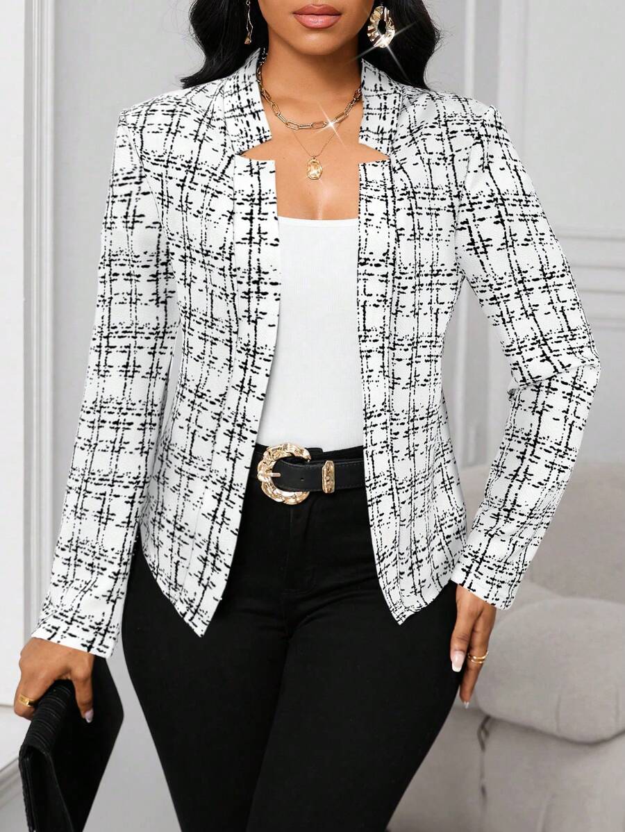 Ellie™ - Chic Plaid Blazer - Ferlora
