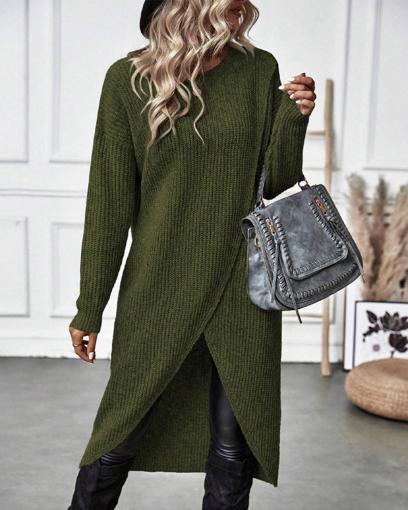 Addison™ - Comfortable Irregular Style Sweater Dress - Ferlora