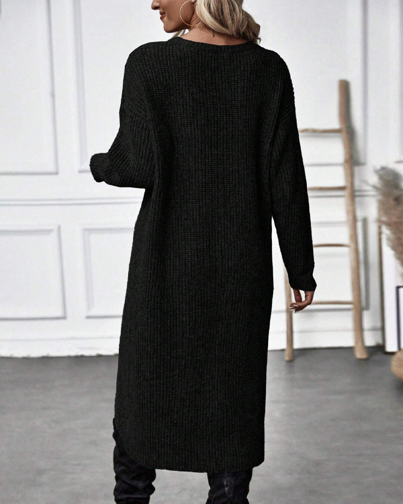 Addison™ - Comfortable Irregular Style Sweater Dress - Ferlora