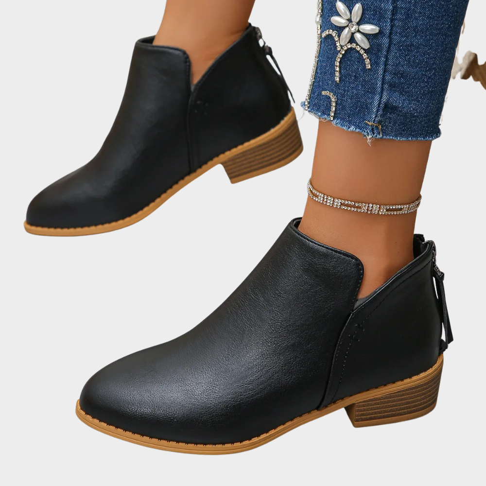 Oakley™ - Low Heel Ankle Boots