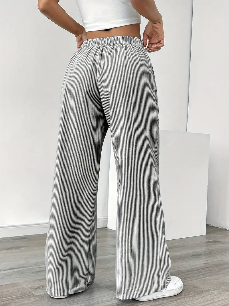 KARINA | STYLISH STRIPED PANTS - Ferlora