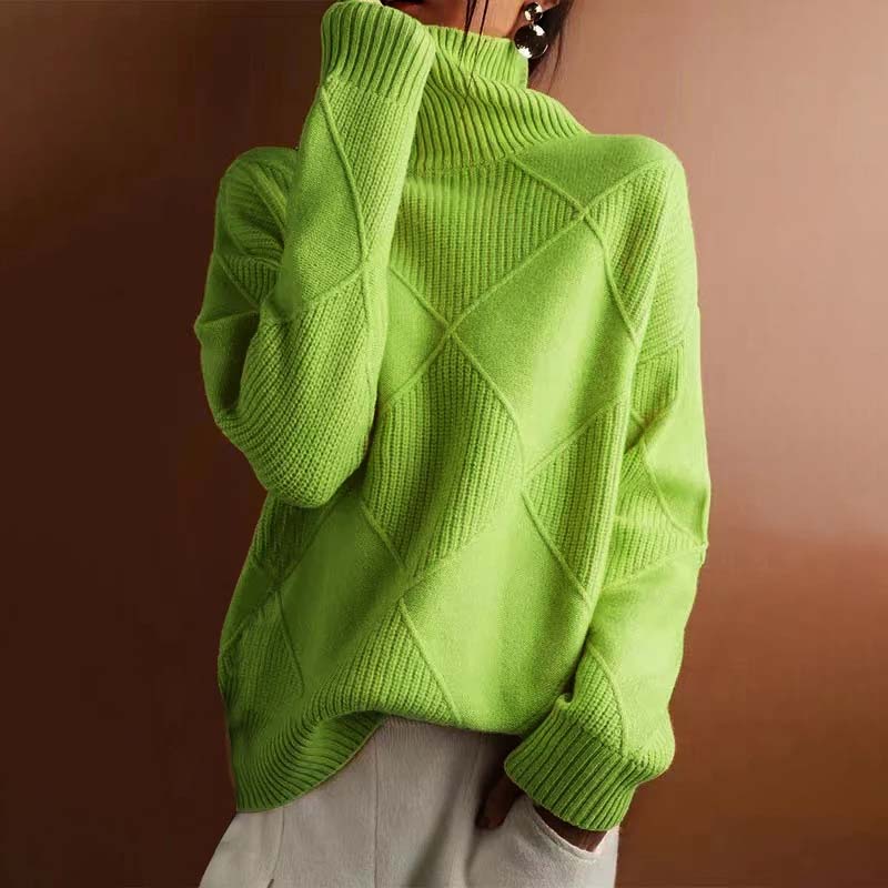 Ferlora™ | Talbot™ Textured Turtleneck Knit Sweater