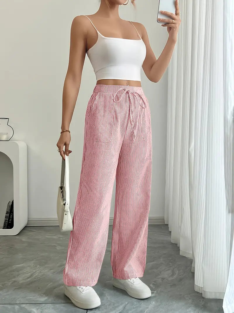 KARINA | STYLISH STRIPED PANTS - Ferlora