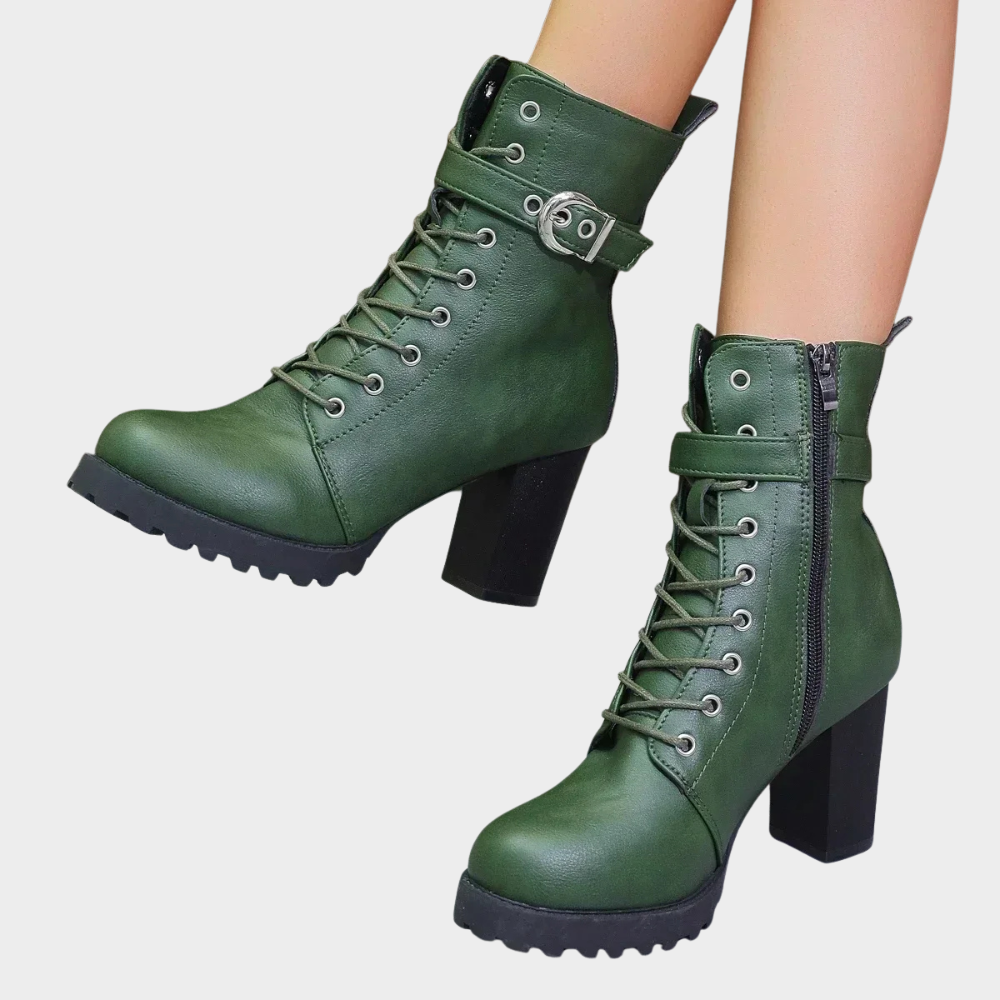 Quinn™ - Flared Heel Ankle Boots