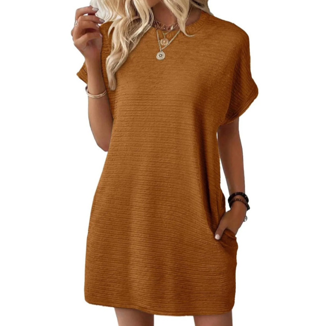 Ferlora™ | Casual Minimalist Round Neck Summer Dress