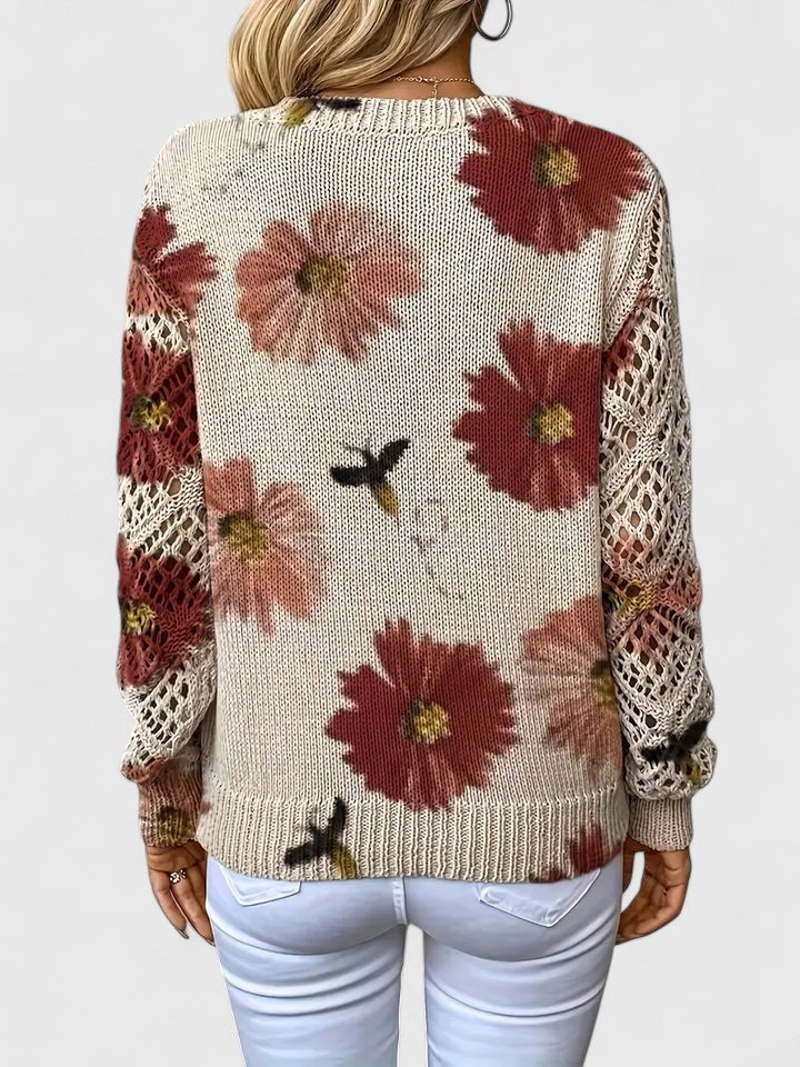 Ferlora™ | Floral Sweater for Timeless Elegance