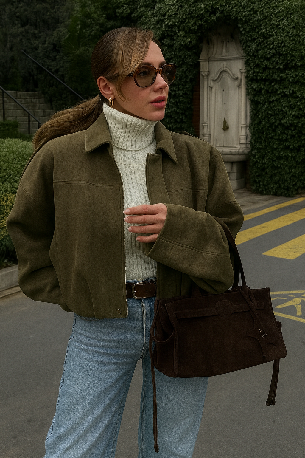 Ferlora™ | Suede Casual Bomber Jacket