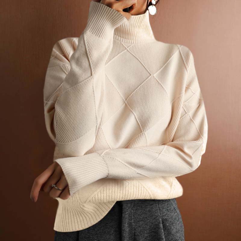Ferlora™ | Talbot™ Textured Turtleneck Knit Sweater