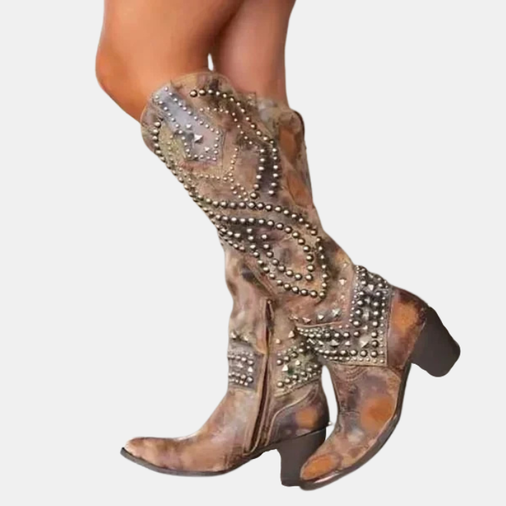 Alina™ - Western Knee-High Boots