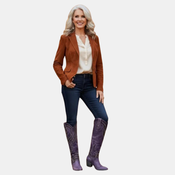 Alina™ - Western Knee-High Boots