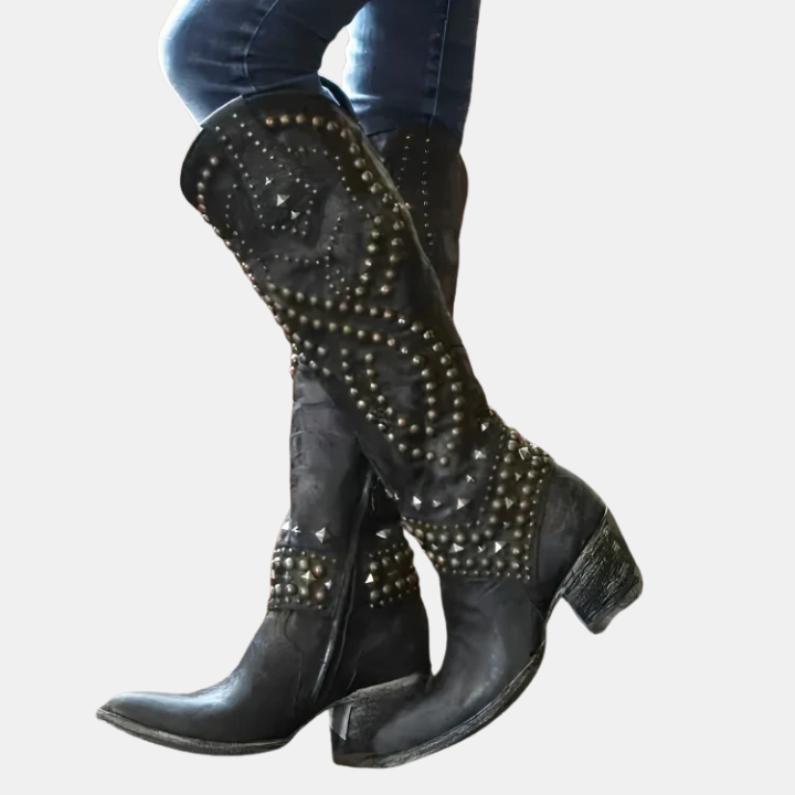 Alina™ - Western Knee-High Boots