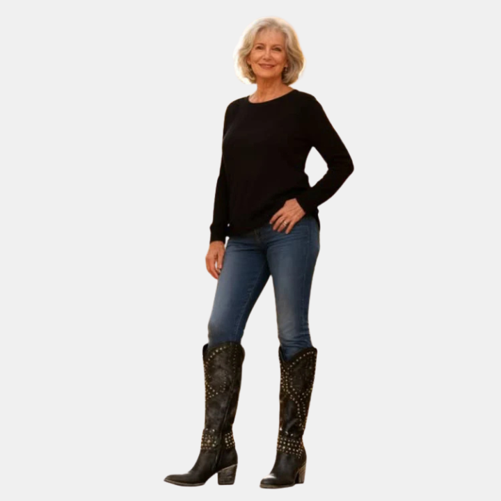 Alina™ - Western Knee-High Boots