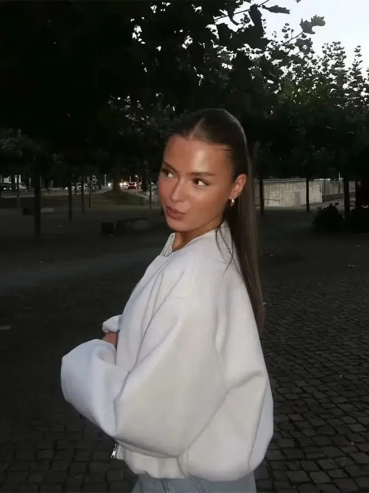 Ferlora™ | Retro Round-Neck Bomber Jacket