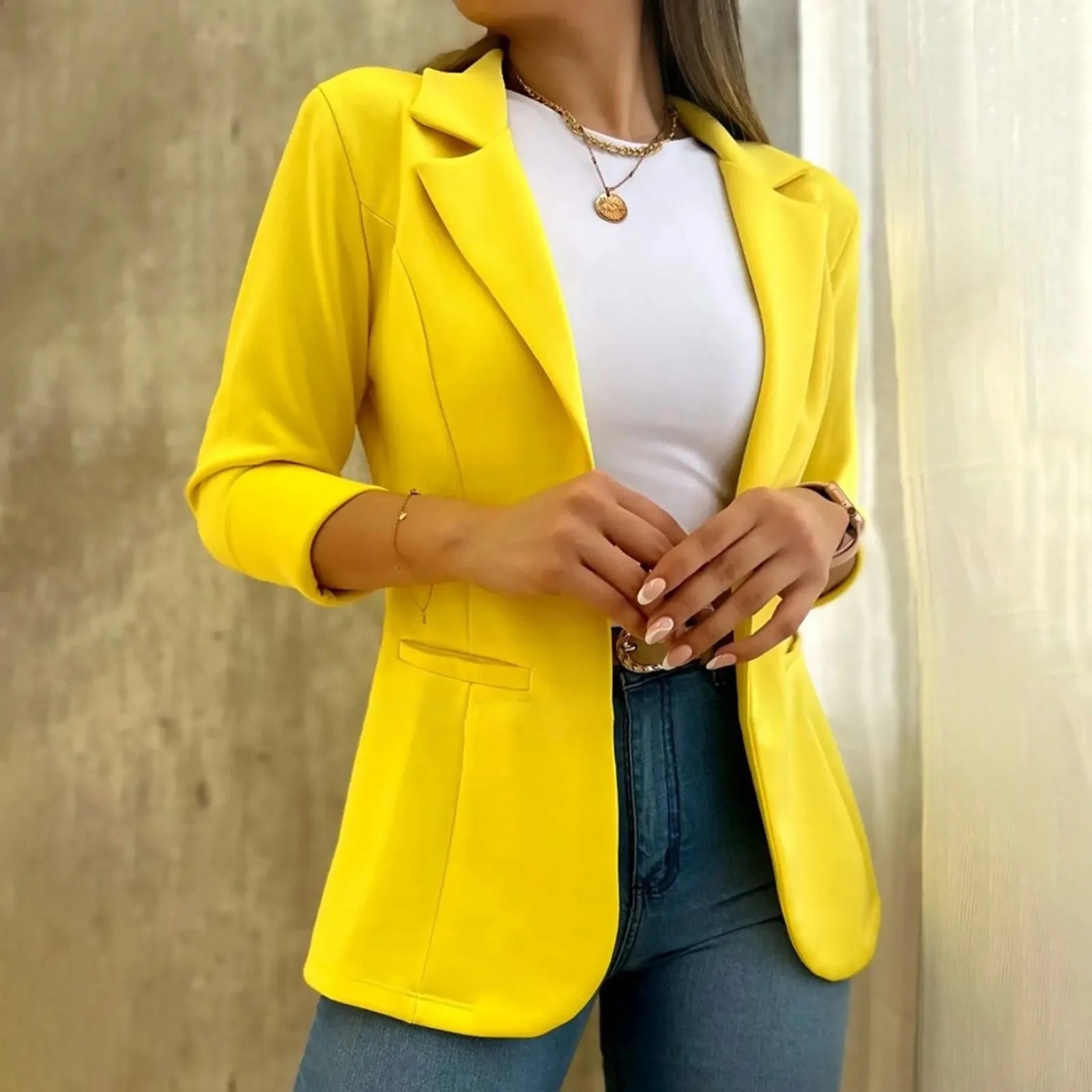 Aria™ - Minimalist Long Sleeve Blazer - Ferlora