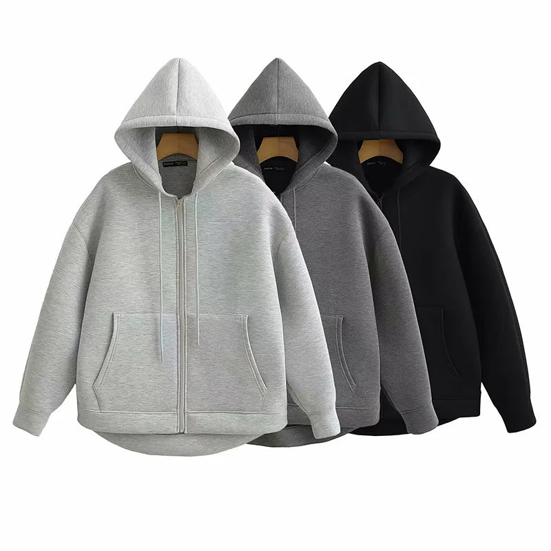 Ferlora™ | Noa Knit Hooded Zip Jacket
