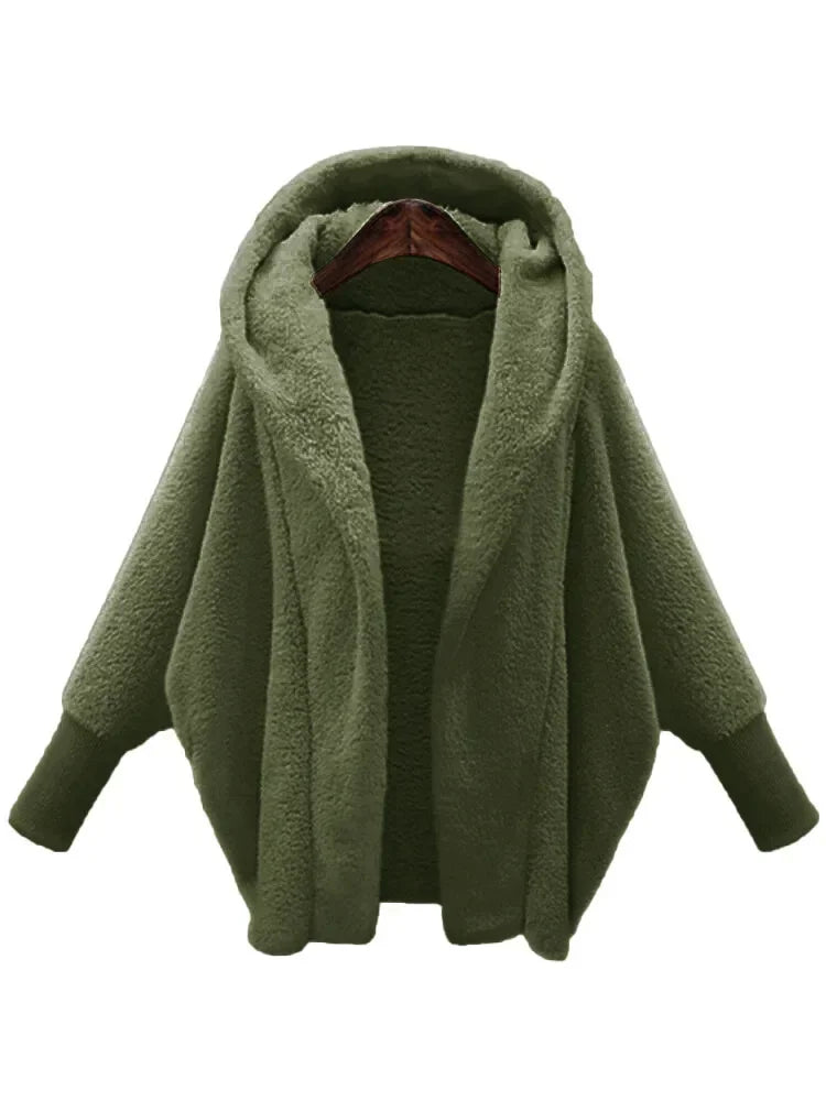 Ferlora™ | Amara Plush Hooded Pullover Jacket