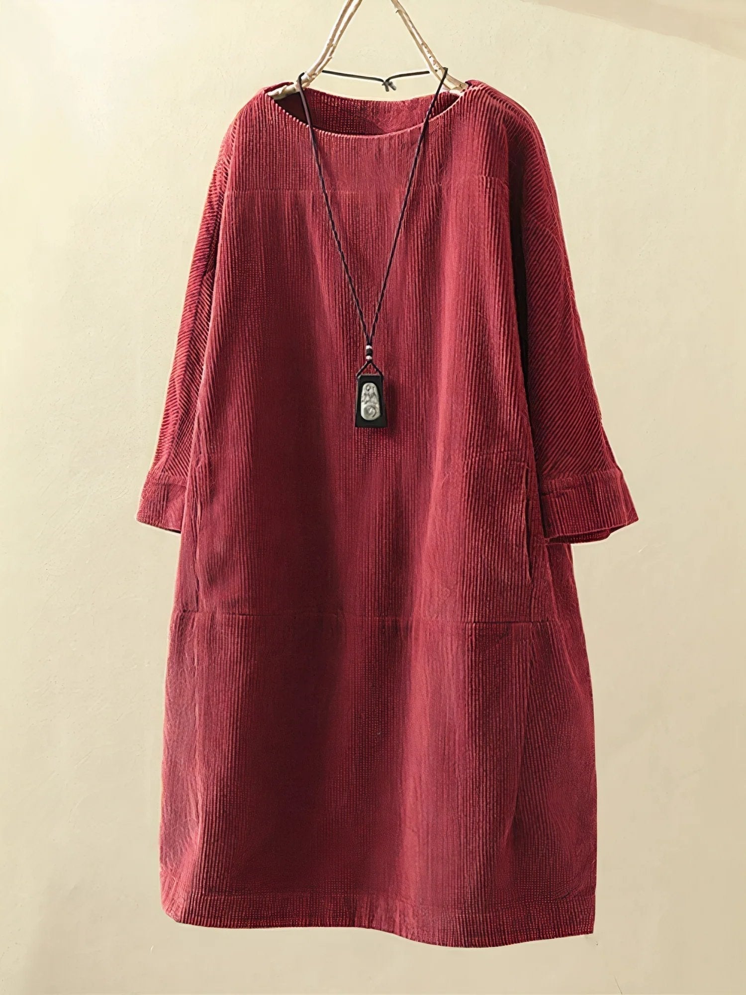 Zayla™ – Corduroy Tunic Dress for Effortless Everyday Elegance