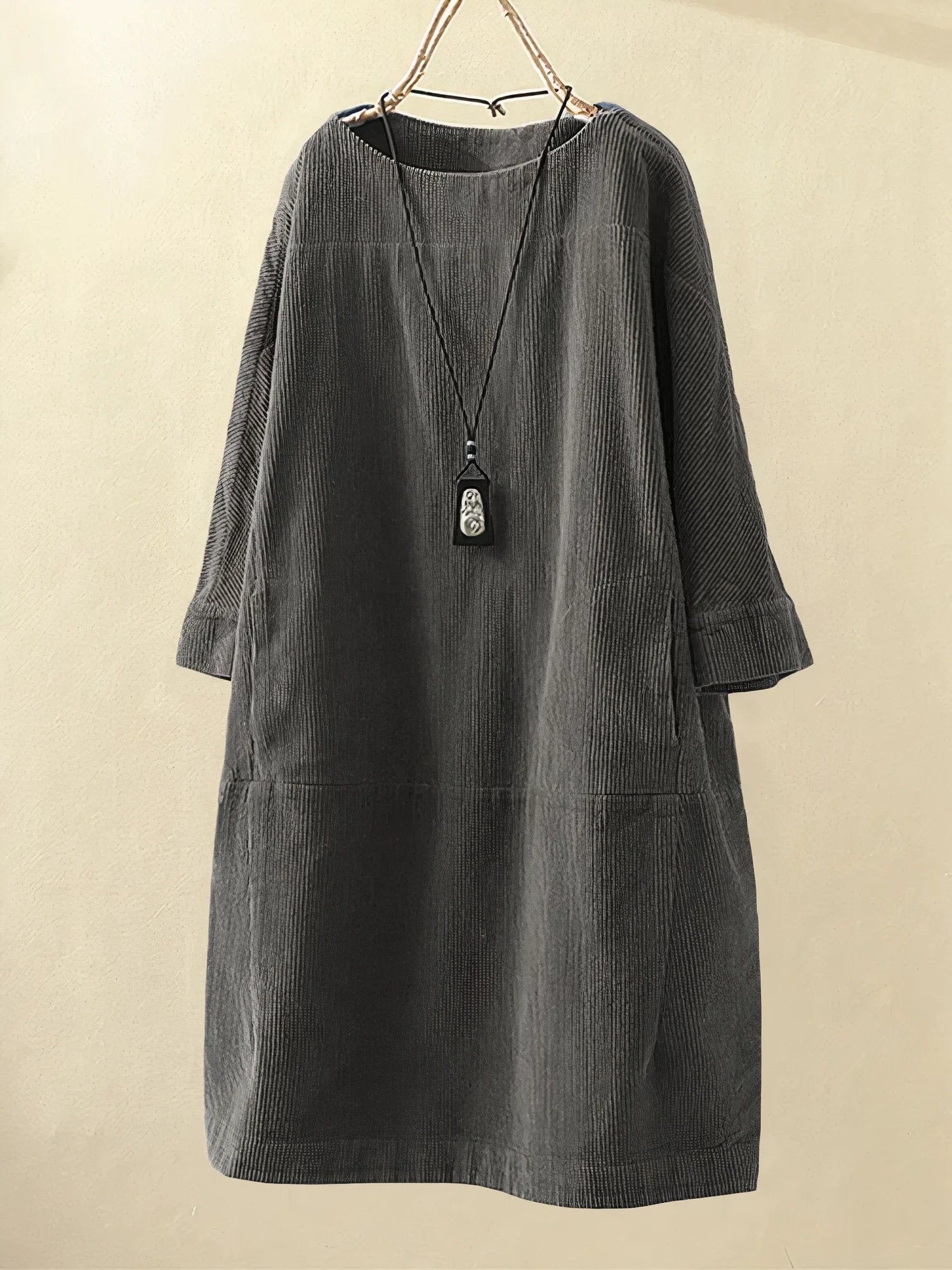Zayla™ – Corduroy Tunic Dress for Effortless Everyday Elegance