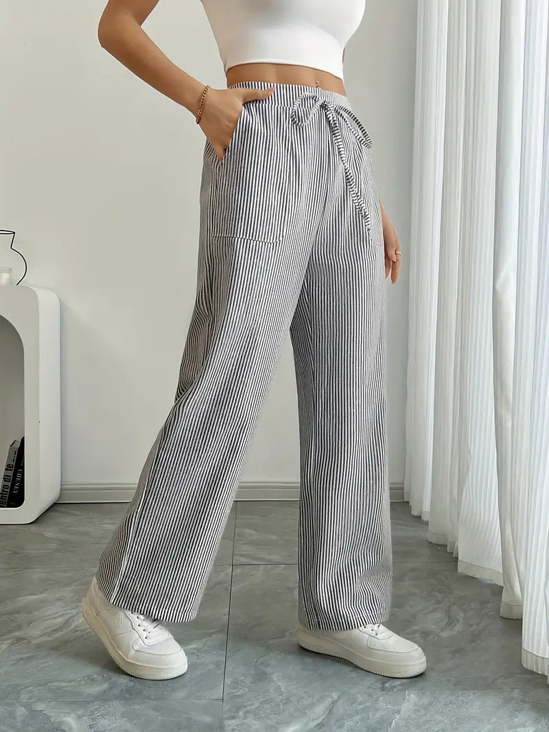 KARINA | STYLISH STRIPED PANTS - Ferlora