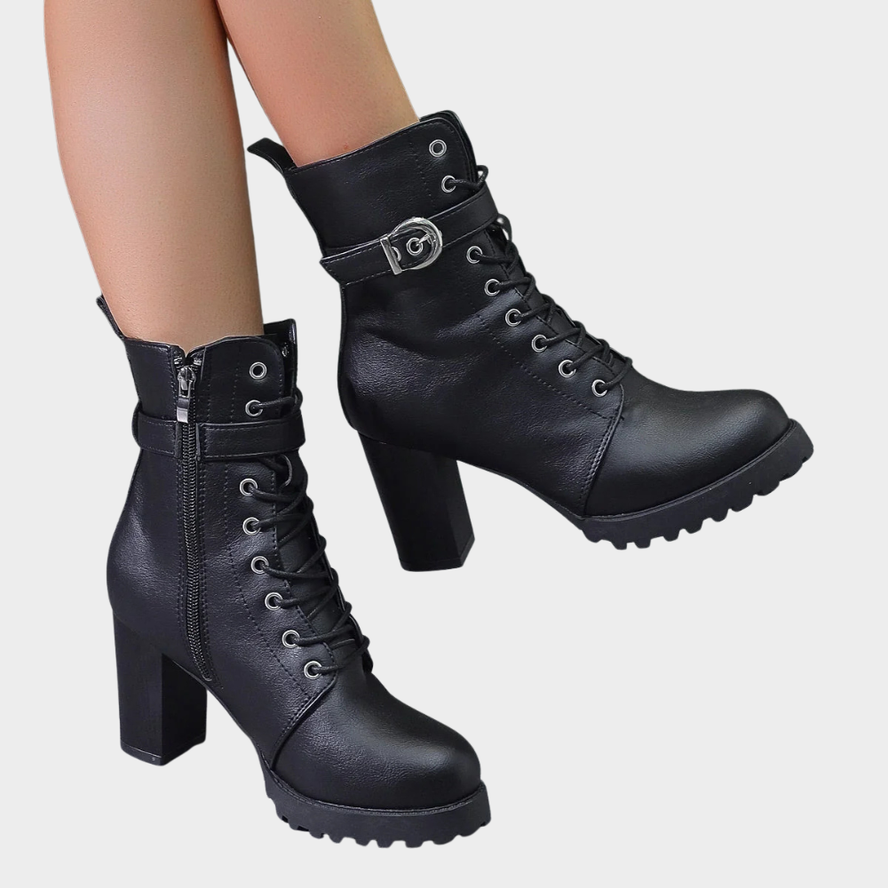 Quinn™ - Flared Heel Ankle Boots