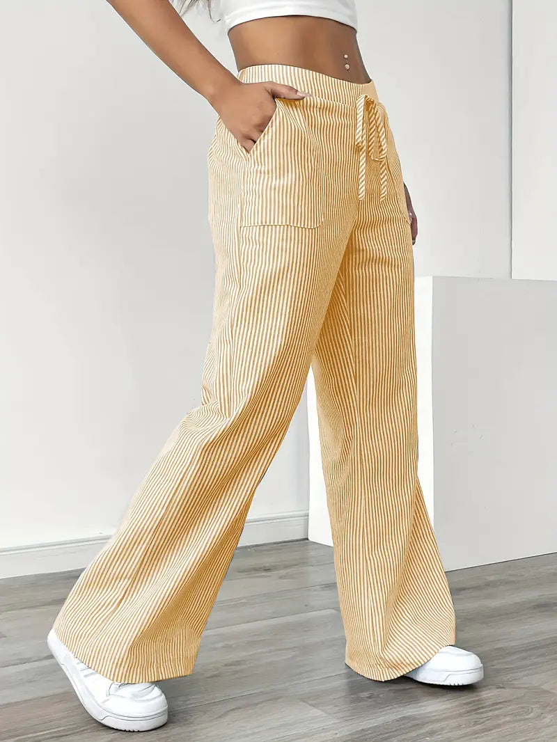 KARINA | STYLISH STRIPED PANTS - Ferlora