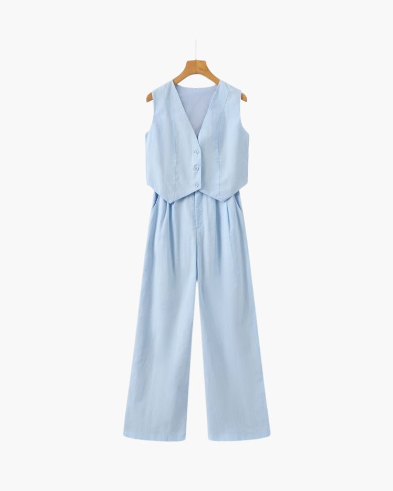 Ferlora™ | Gabriela Breezy Linen Co-Ord Set - Ferlora
