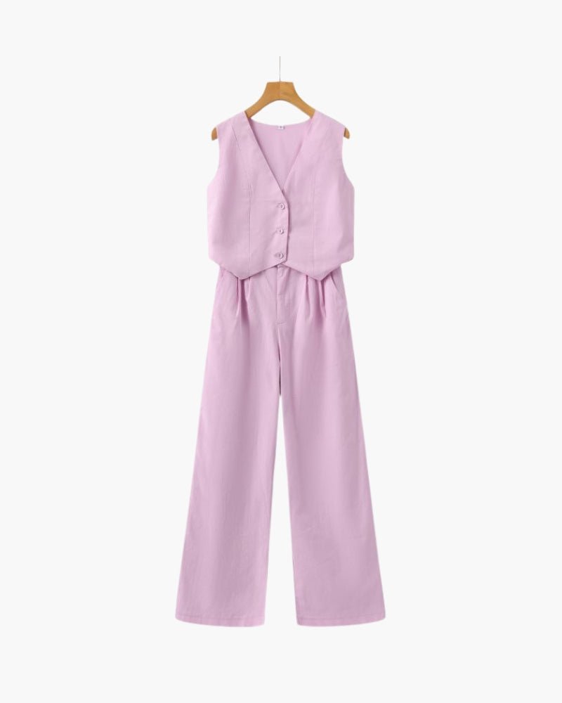 Ferlora™ | Gabriela Breezy Linen Co-Ord Set - Ferlora