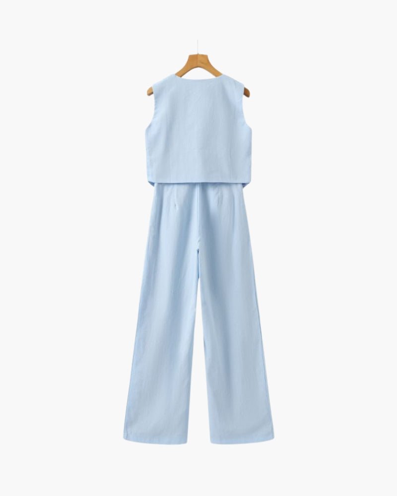 Ferlora™ | Gabriela Breezy Linen Co-Ord Set - Ferlora