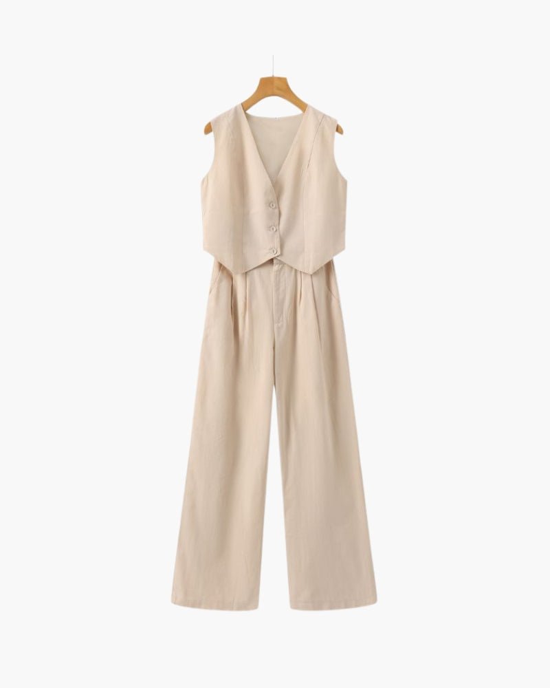 Ferlora™ | Gabriela Breezy Linen Co-Ord Set - Ferlora