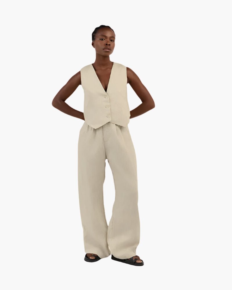 Ferlora™ | Gabriela Breezy Linen Co-Ord Set - Ferlora