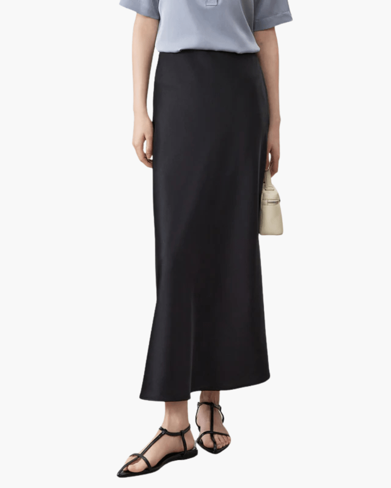 Ferlora™ | Lucía Silhouette Silk Midi Skirt - Ferlora