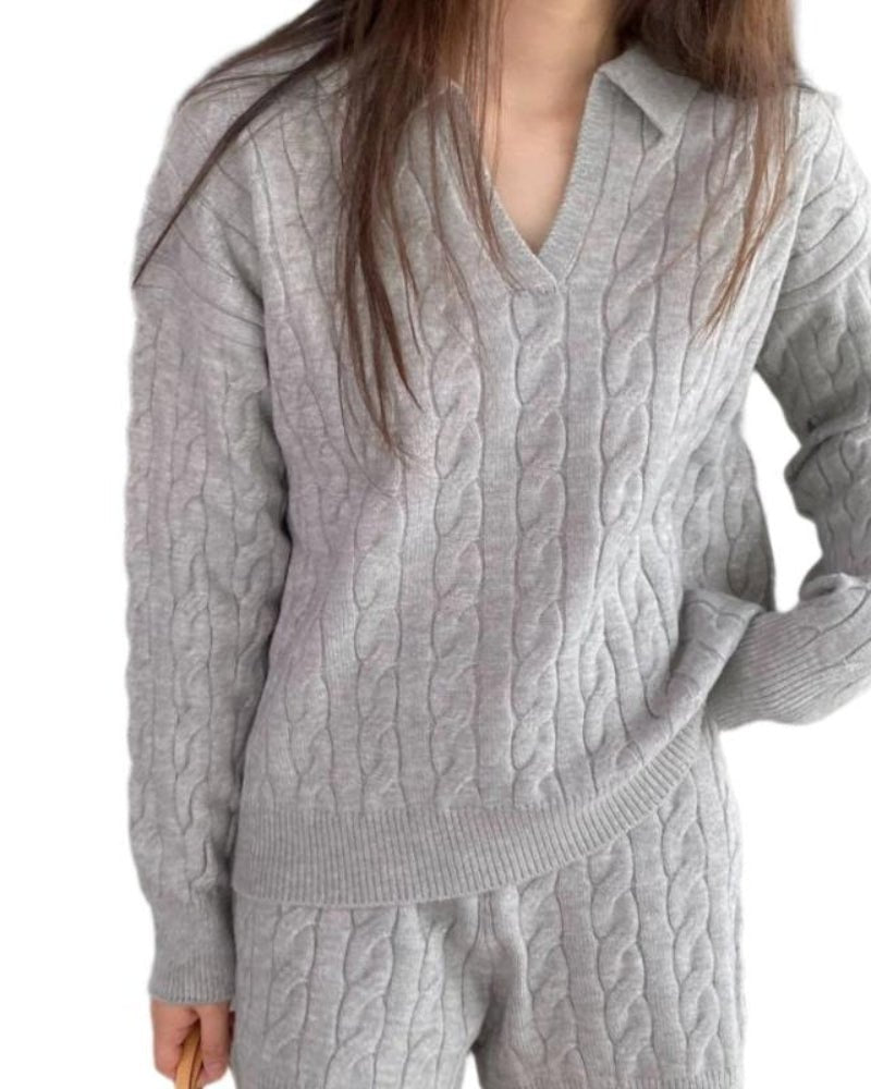Ferlora™ | Rosa UltraSoft Wool V-Neck Sweater - Ferlora