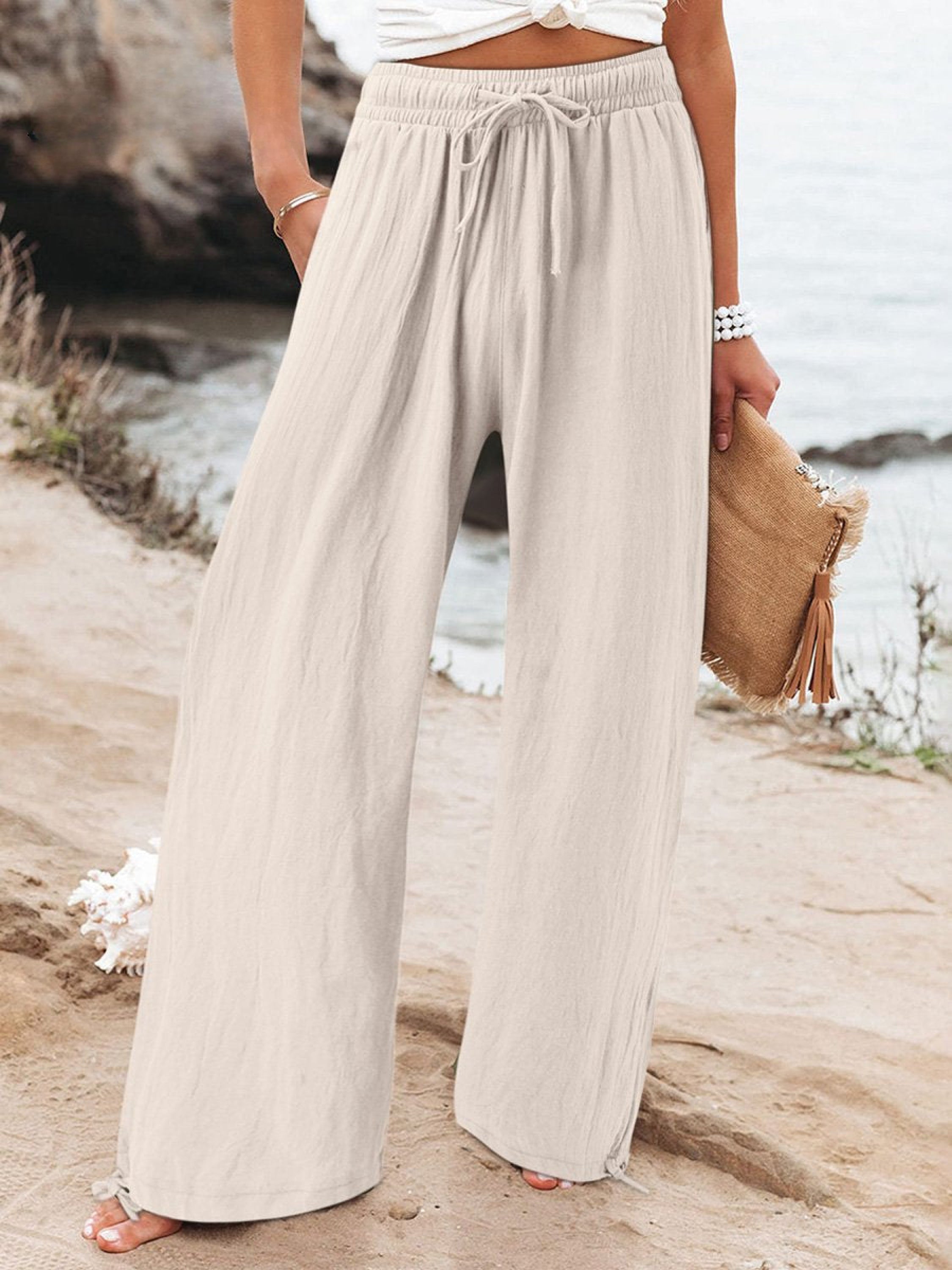 Olwen - Comfortable Loose Wide Leg Pants - Ferlora