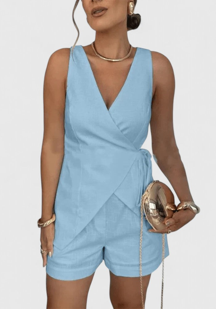 Jodi™ – Effortless Wrap-Style Sleeveless Jumpsuit