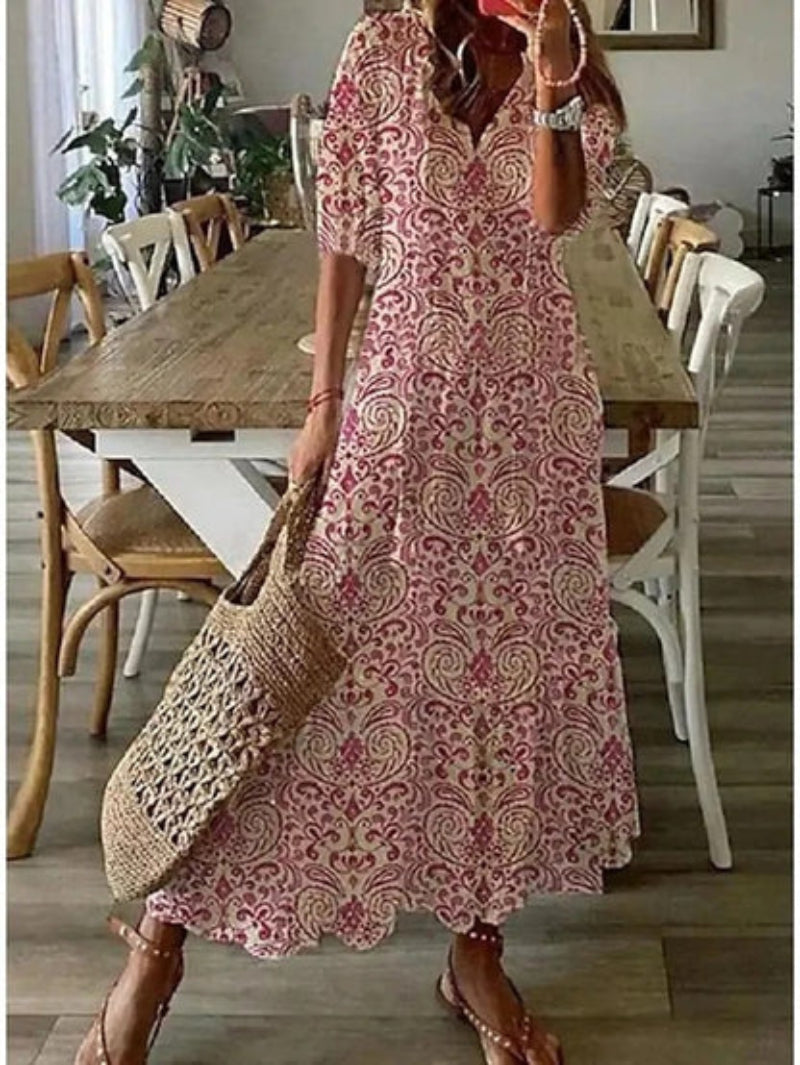 Sophia - Boho Vintage Summer Dress - Ferlora