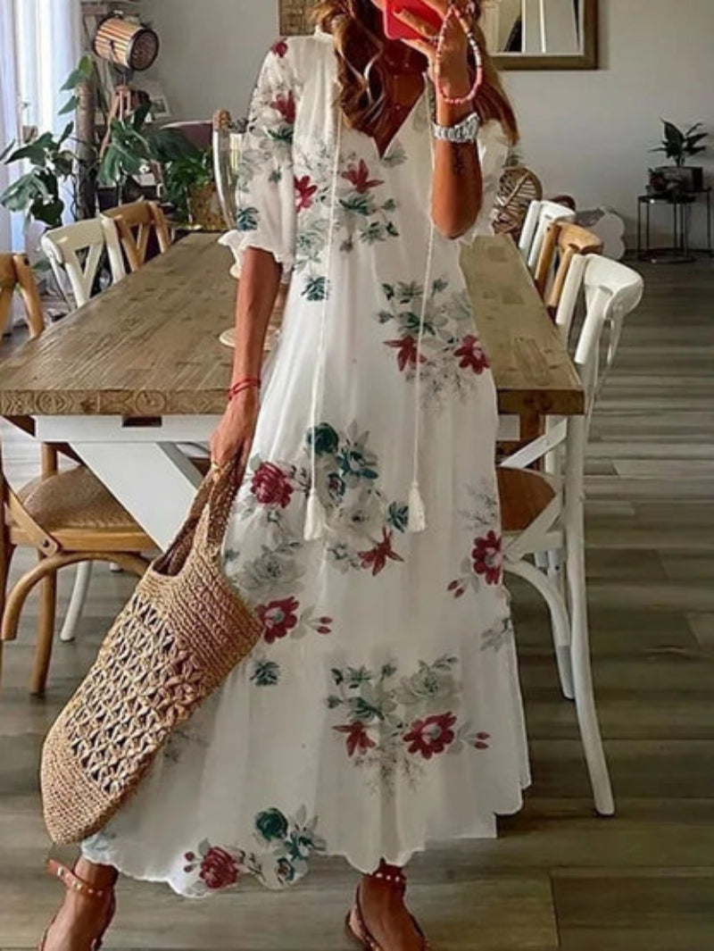 Sophia - Boho Vintage Summer Dress - Ferlora