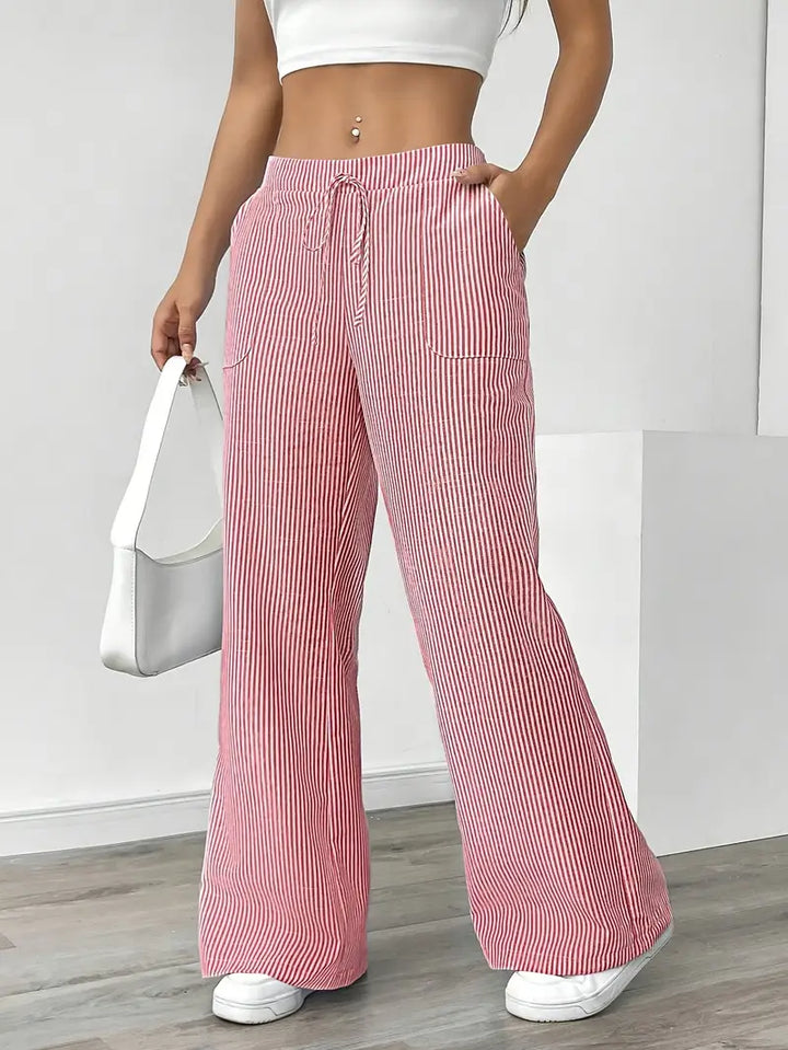 KARINA | STYLISH STRIPED PANTS - Ferlora