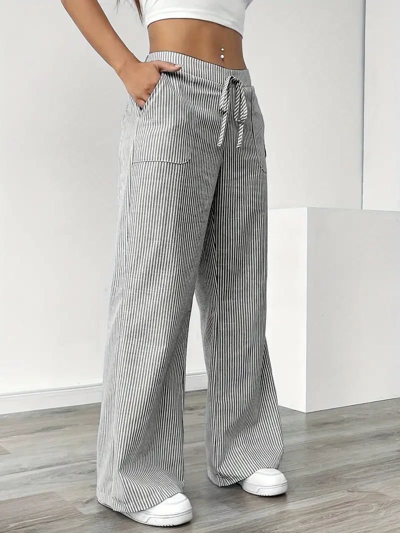 KARINA | STYLISH STRIPED PANTS - Ferlora