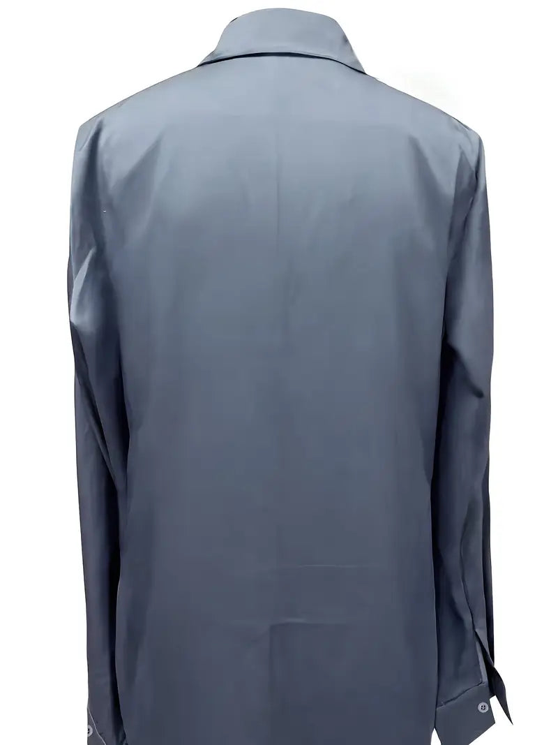 Ferlora™ | Elegant V-Neck Blouse for Day-to-Night Confidence