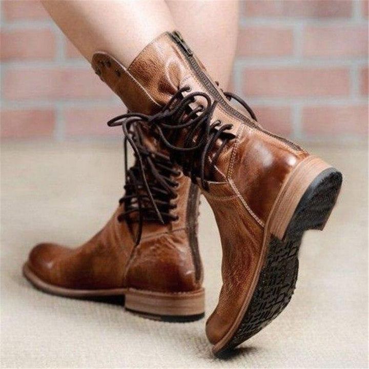Wynona™ - Rustic Vegan Leather Boots