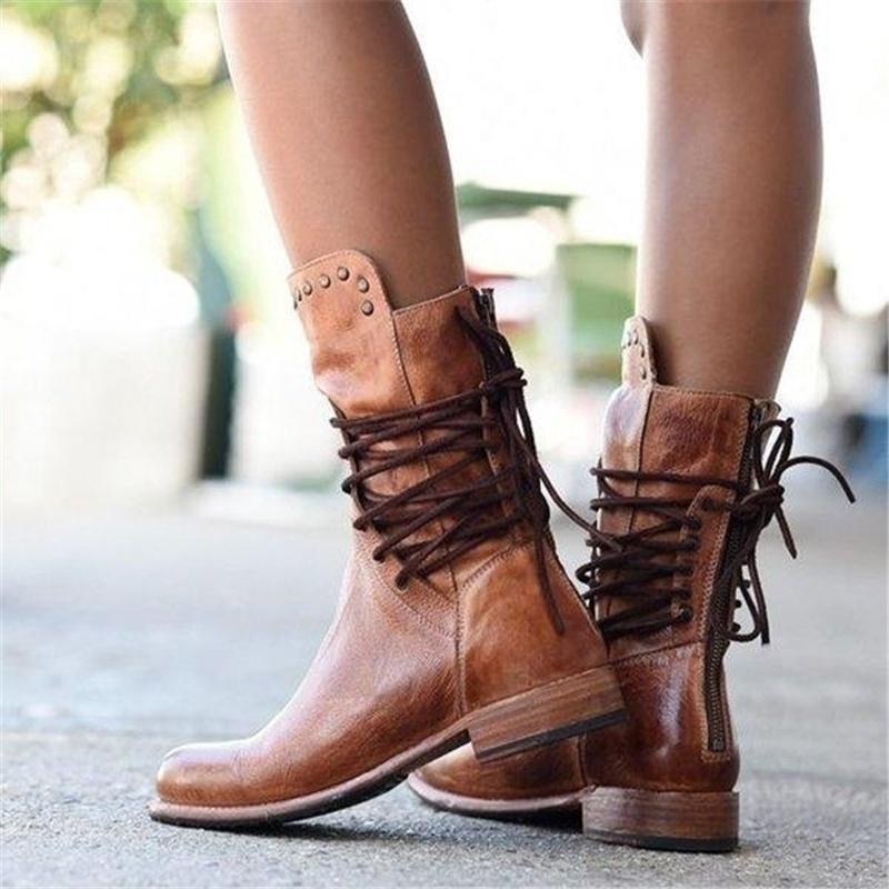 Wynona™ - Rustic Vegan Leather Boots