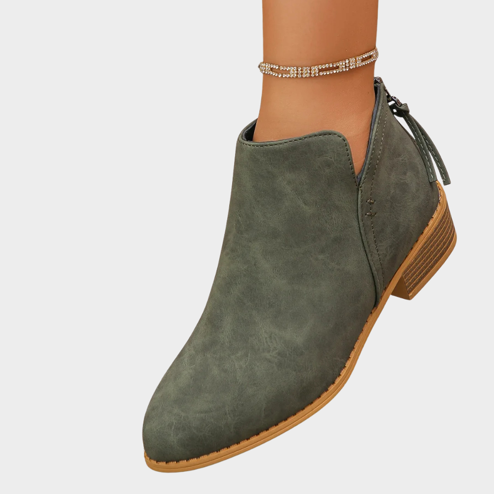 Oakley™ - Low Heel Ankle Boots