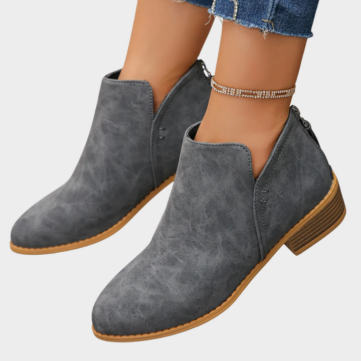 Oakley™ - Low Heel Ankle Boots