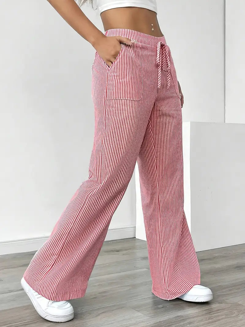 KARINA | STYLISH STRIPED PANTS - Ferlora