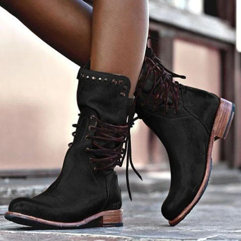 Wynona™ - Rustic Vegan Leather Boots