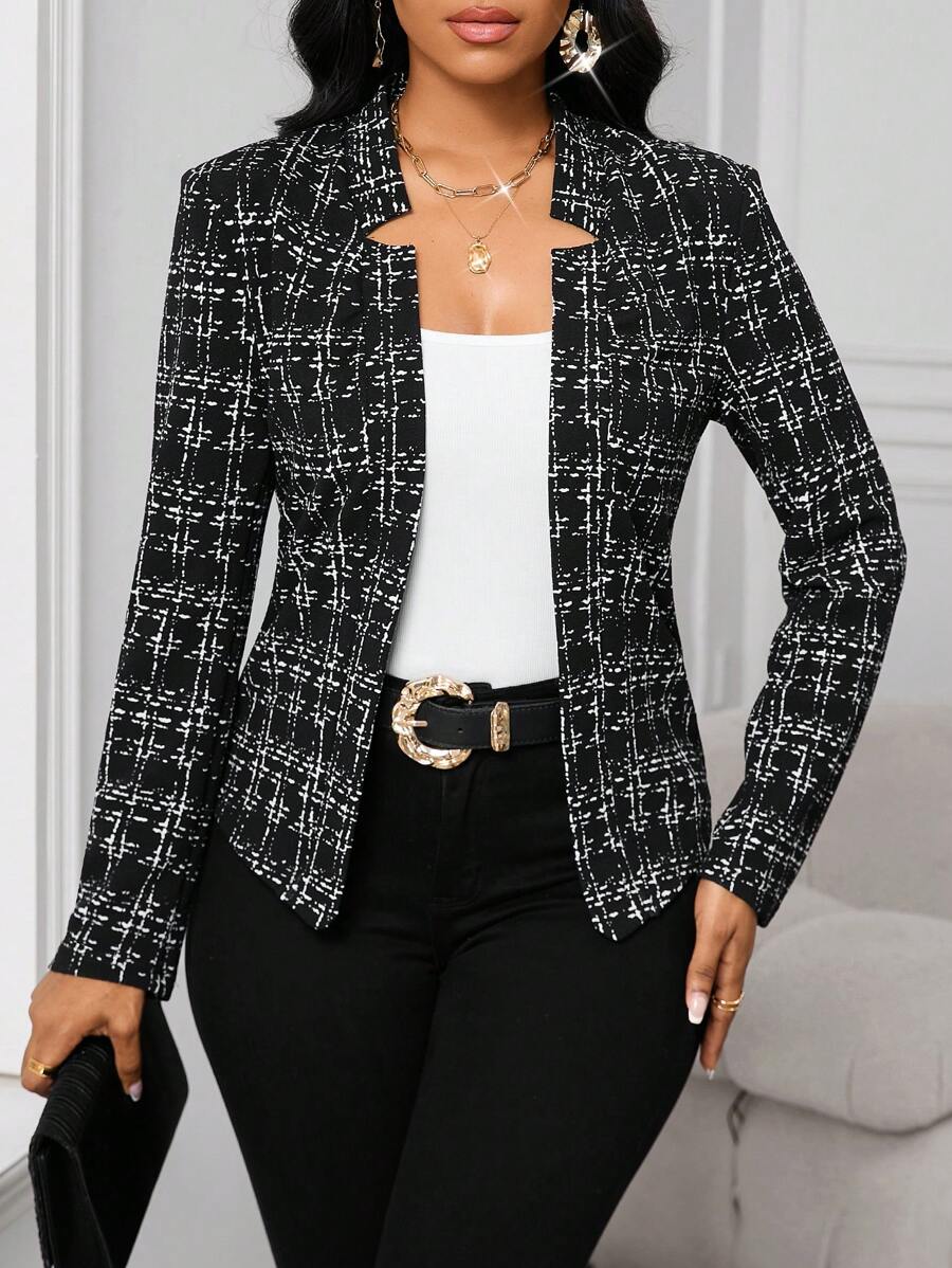 Ellie™ - Chic Plaid Blazer - Ferlora