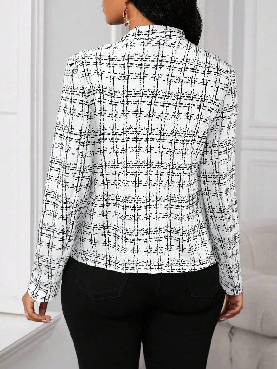 Ellie™ - Chic Plaid Blazer - Ferlora