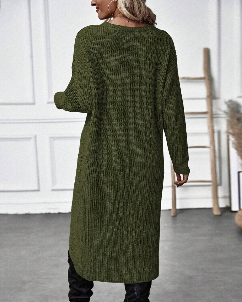 Addison™ - Comfortable Irregular Style Sweater Dress - Ferlora
